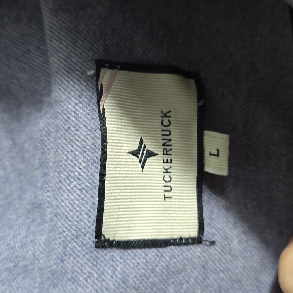 Tuckernuck Light Blue Hooded Poncho with Contrast Trim - Picture 5 of 5